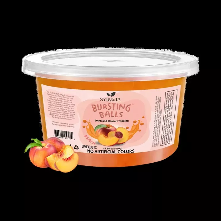 1 LB Peach Flavored Popping Boba