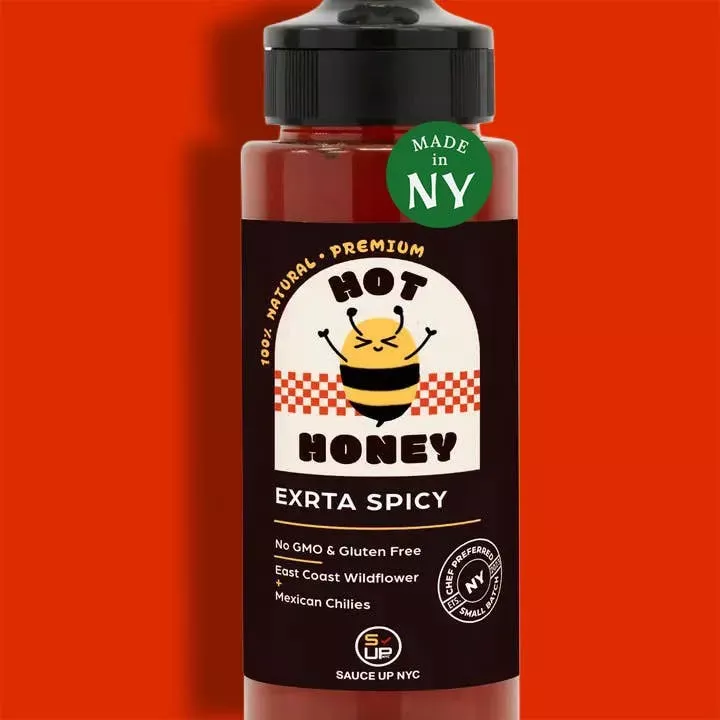 100% All-Natural Extra Spicy Gourmet Hot Honey Food