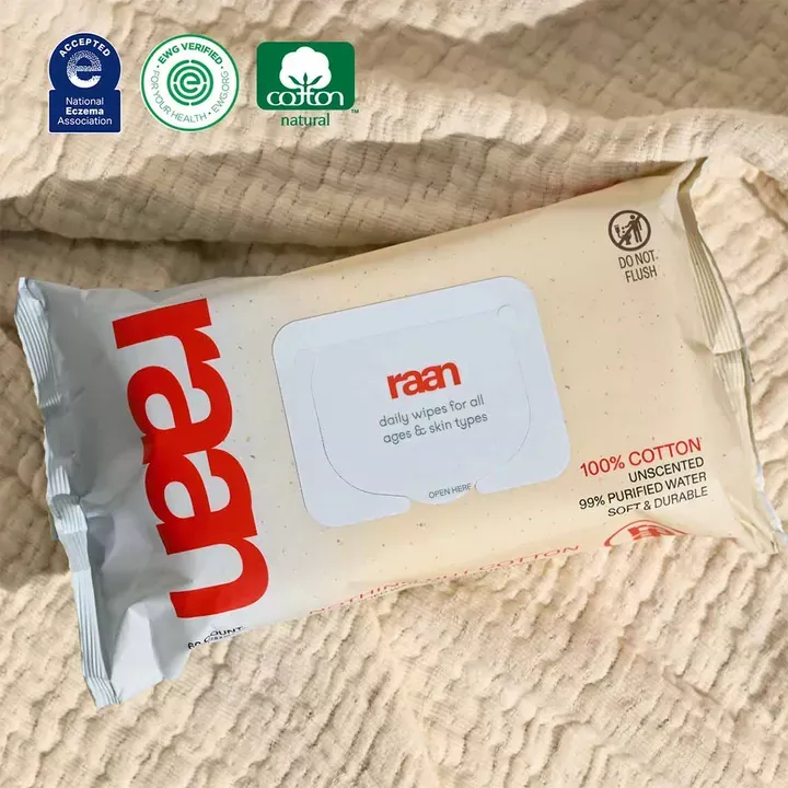 100% COTTON WATER WIPES, UNBLEACHED - FLAT PACK BUNDLES