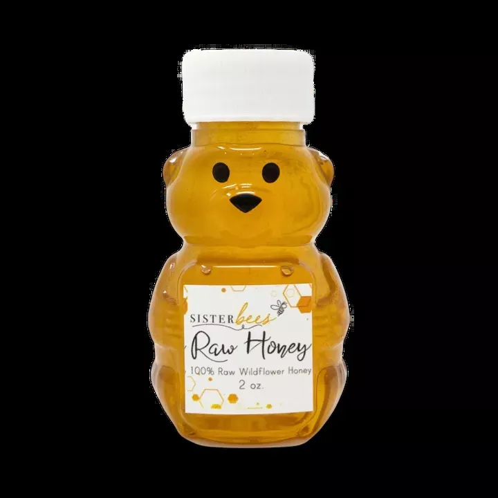 100% Raw Michigan Wildflower Honey 2oz Bear