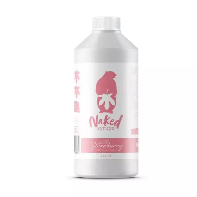 1L Naked Syrups Wild Strawberry Milkshake & Dessert Sauce (GF & VF)