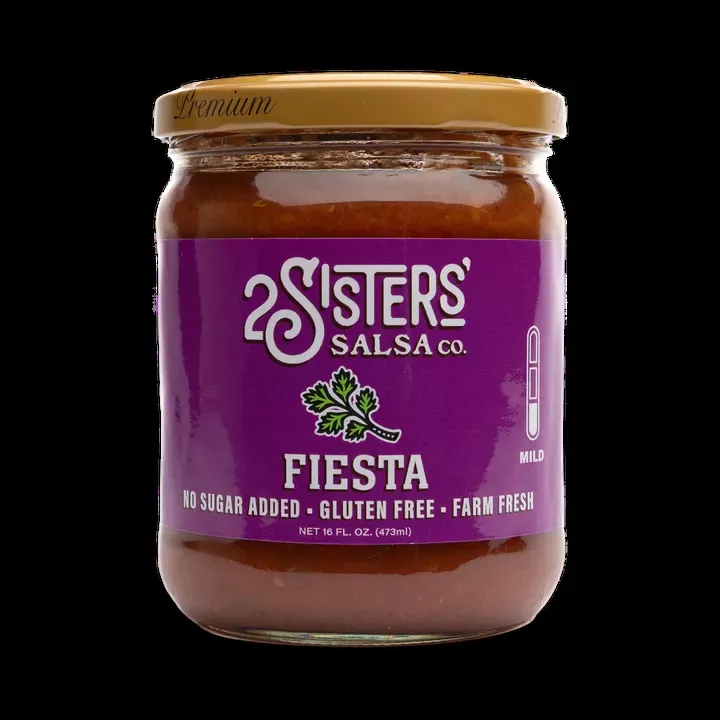 2 Sisters' Salsa –FiestaClean Label, No Sugar Added – 16 oz