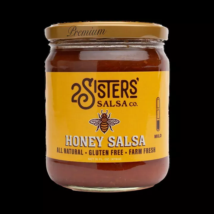 2 Sisters' Salsa –Honey Clean Label, No Sugar Added – 16 oz