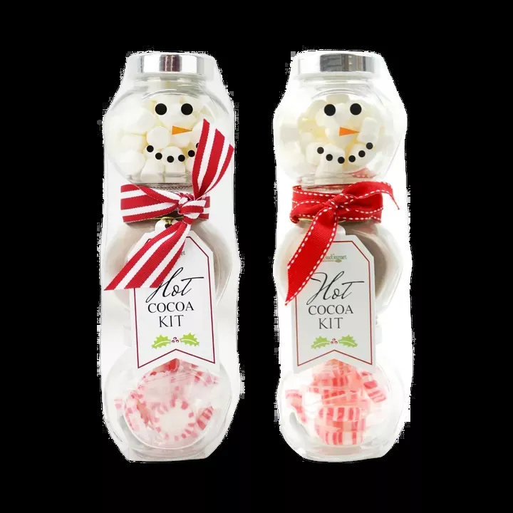 3 Stack Glass Jar - Snowman Cocoa Set