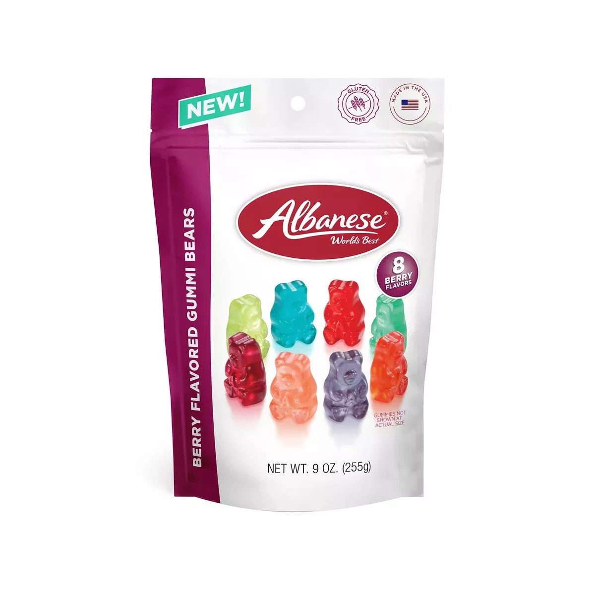 Albanese Berry Flavored Gummi Bears 9oz Peg Bag