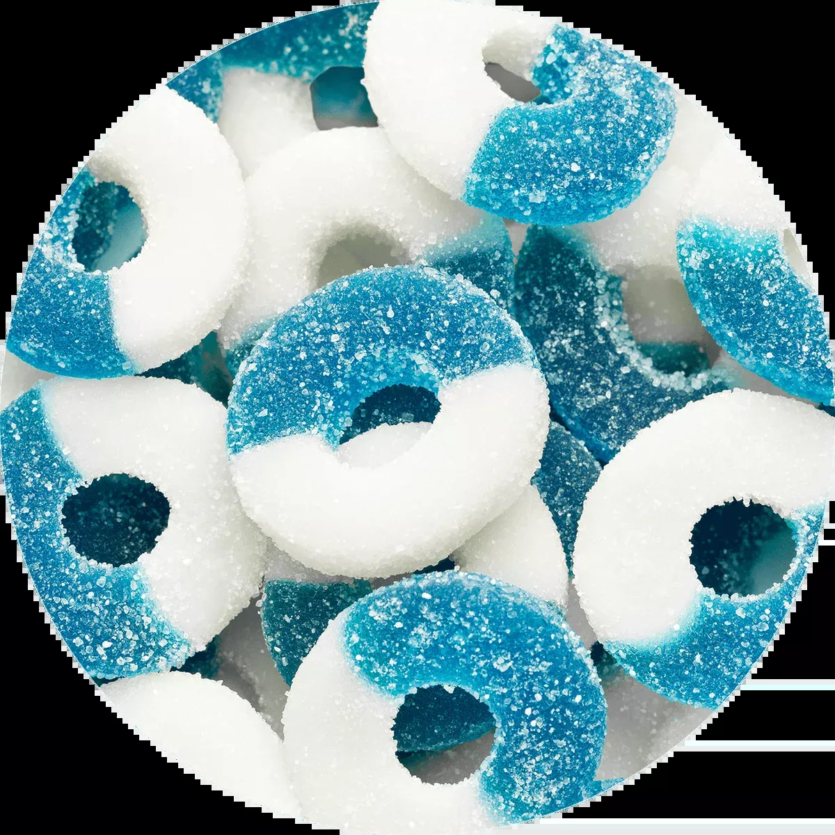 Albanese Gummy Blue Raspberry Rings 4.5lb Bulk Bag (SNG4)