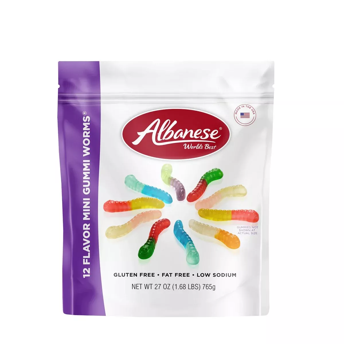 Albanese Mini Worms Gummies 12 Flavor 27oz Pouch (SNG4)