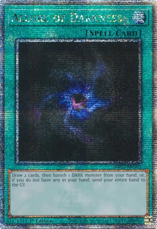Allure of Darkness (1st Edition) (Quarter Century Secret Rare) - Quarter Century Bonanza - RA03-EN055