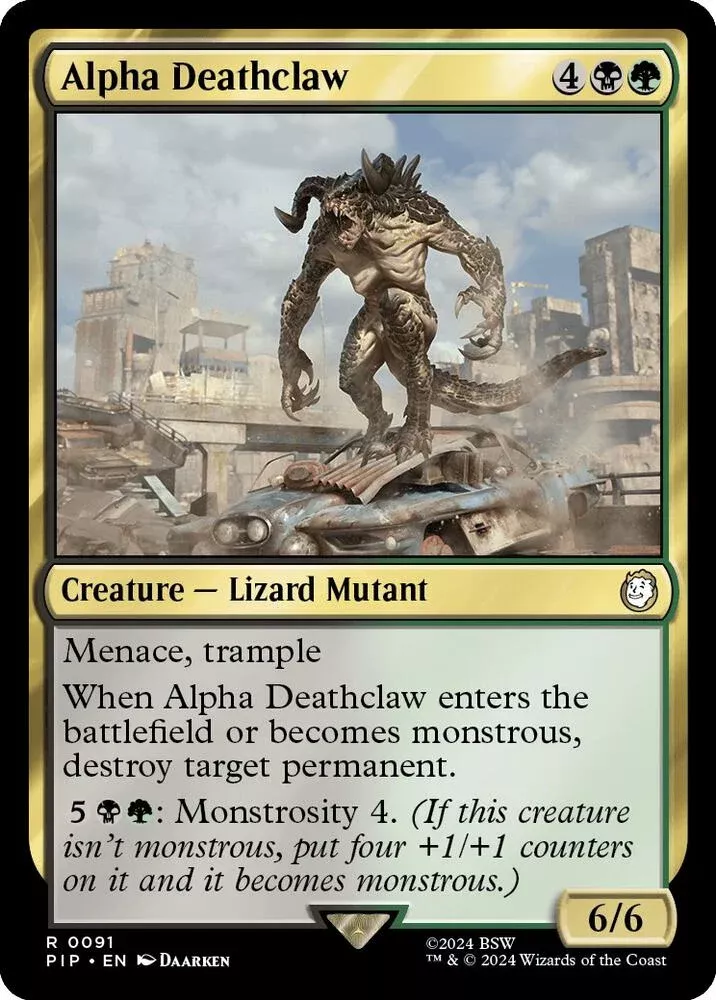 Alpha Deathclaw (Foil) - Universes Beyond: Fallout #0091