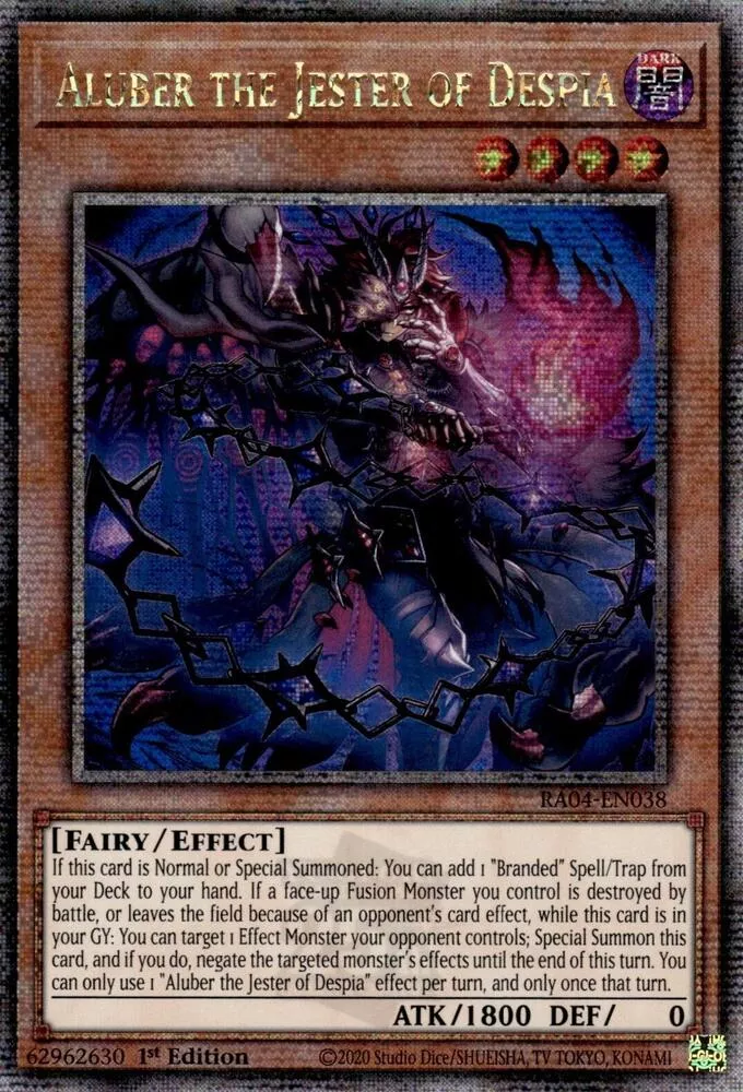 Aluber the Jester of Despia (Quarter Century Secret Rare)(1st Edition) RA04-EN038 - Quarter Century Stampede