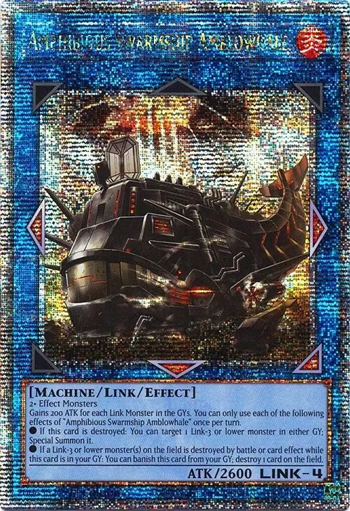 Amphibious Swarmship Amblowhale (1st Edition) (Quarter Century Secret Rare) - RA04-EN027