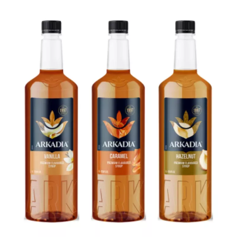 Arkadia Premium Syrup Multi Pack 3 x 1L