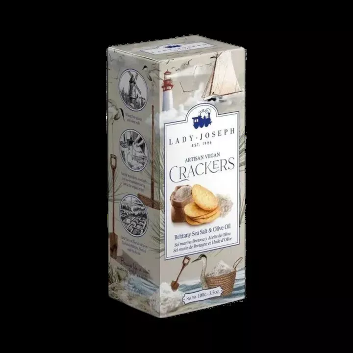 Artisan Vegan Crackers with Brittany Sea Salt and Olive Oil