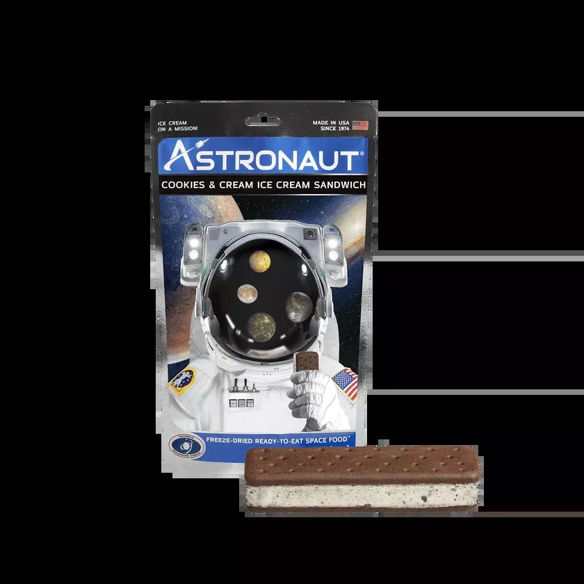 Astronaut Cookies & Cream Ice Cream Sandwich 1.1oz Peg Bag
