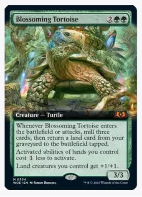 Blossoming Tortoise (Extended Art) - Wilds of Eldraine - #0354