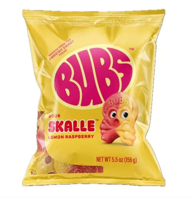 BUBS Sour Lemon Raspberry Ovals Foam Candy - 5.5oz