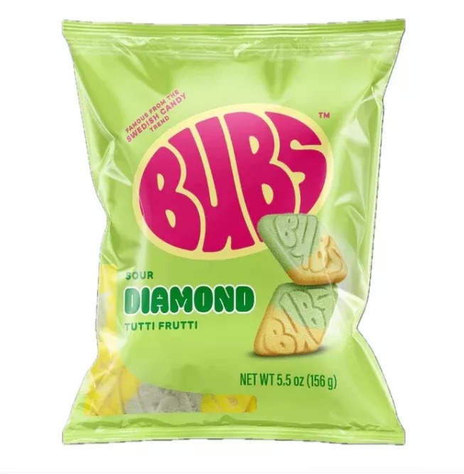 BUBS Sour Tutti Frutti Diamonds Foam Candy - 5.5oz