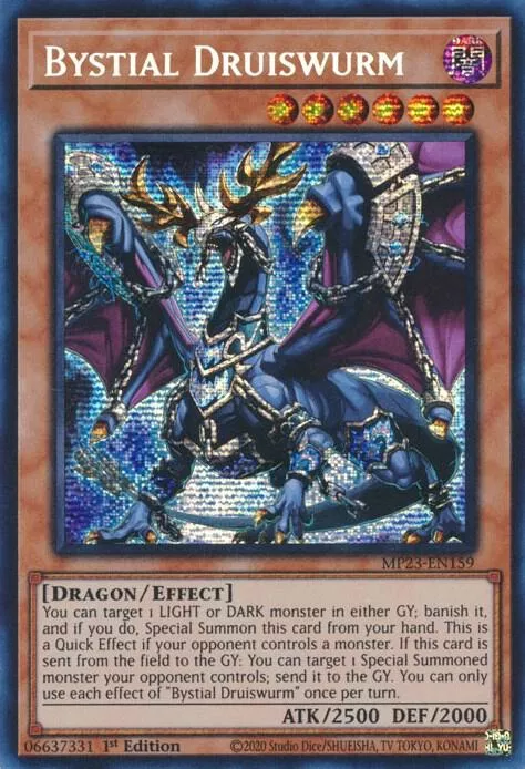 Bystial Druiswurm (1st Edition) (Prismatic Secret Rare) - 25th Anniversary Tin: Dueling Heroes Mega Pack - MP23-EN159