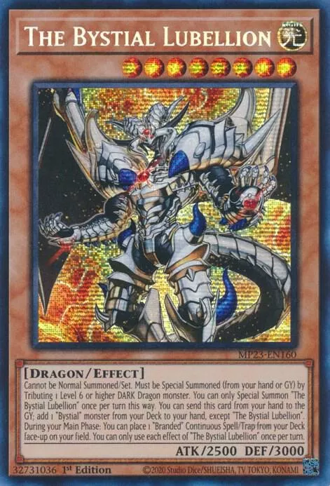 The Bystial Lubellion (1st Edition) (Prismatic Secret Rare) - 25th Anniversary Tin: Dueling Heroes Mega Pack - MP23-EN160