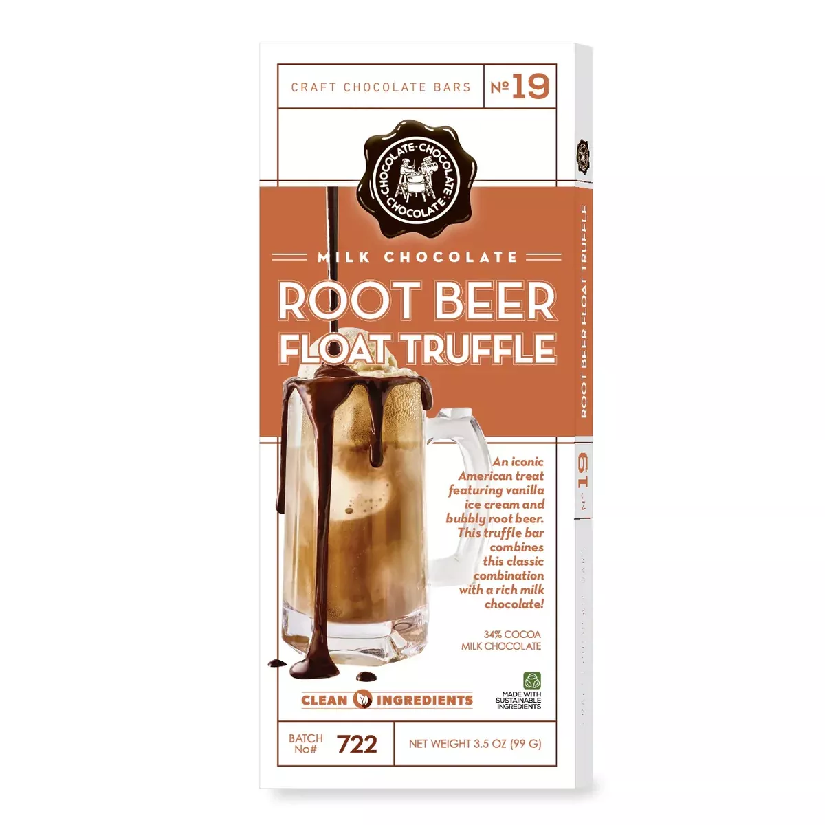 C3 Milk Root Beer Float Truffle 3.5oz Bar (SNG12)