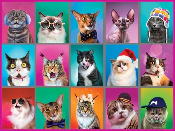 Cat Portraits - 500 Piece Jigsaw Puzzle