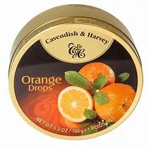Cavendish & Harvey Orange Drops 5.3oz Tin