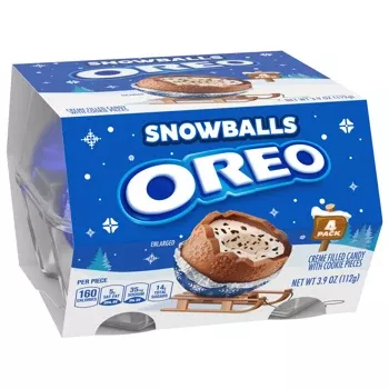 Chocolate Oreo Snowballs - 3.9oz Pack