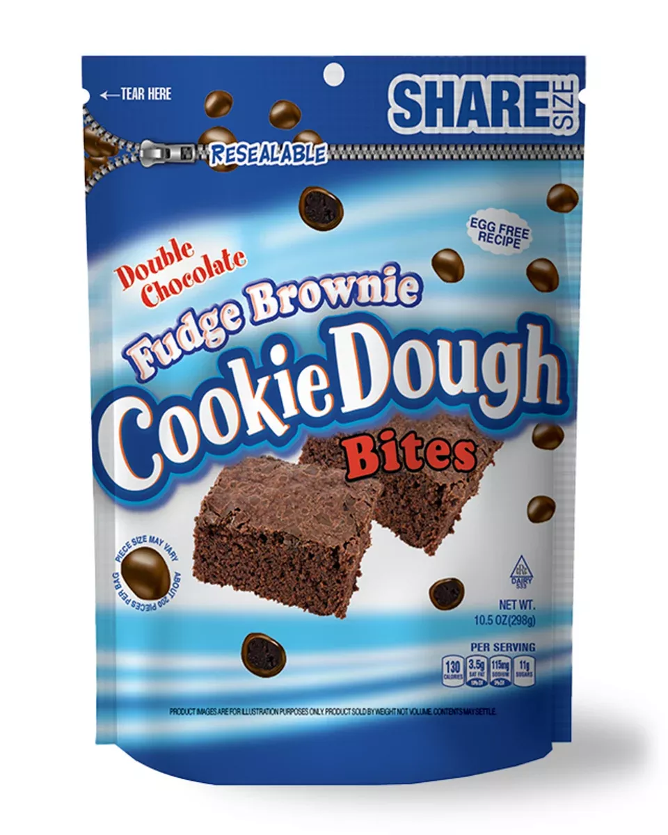 Cookie Dough Bites Fudge Brownie 10.5oz Stand Up Pouch