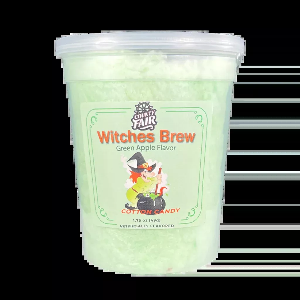 County Fair Original Cotton Candy- Witches Brew Green Apple