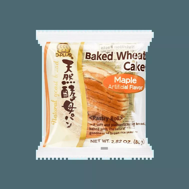 D-PLUS Baked Wheat Cake - Maple Syrup 80g (SNG12)