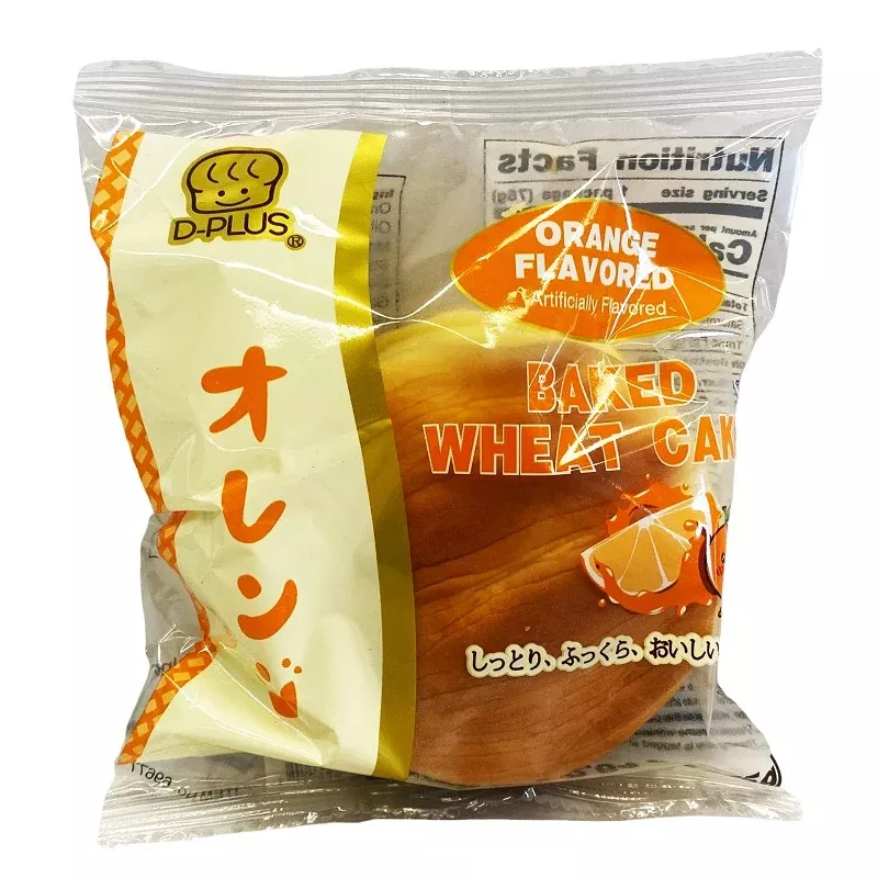 D-PLUS Baked Wheat Cake - Orange Flavored 75g