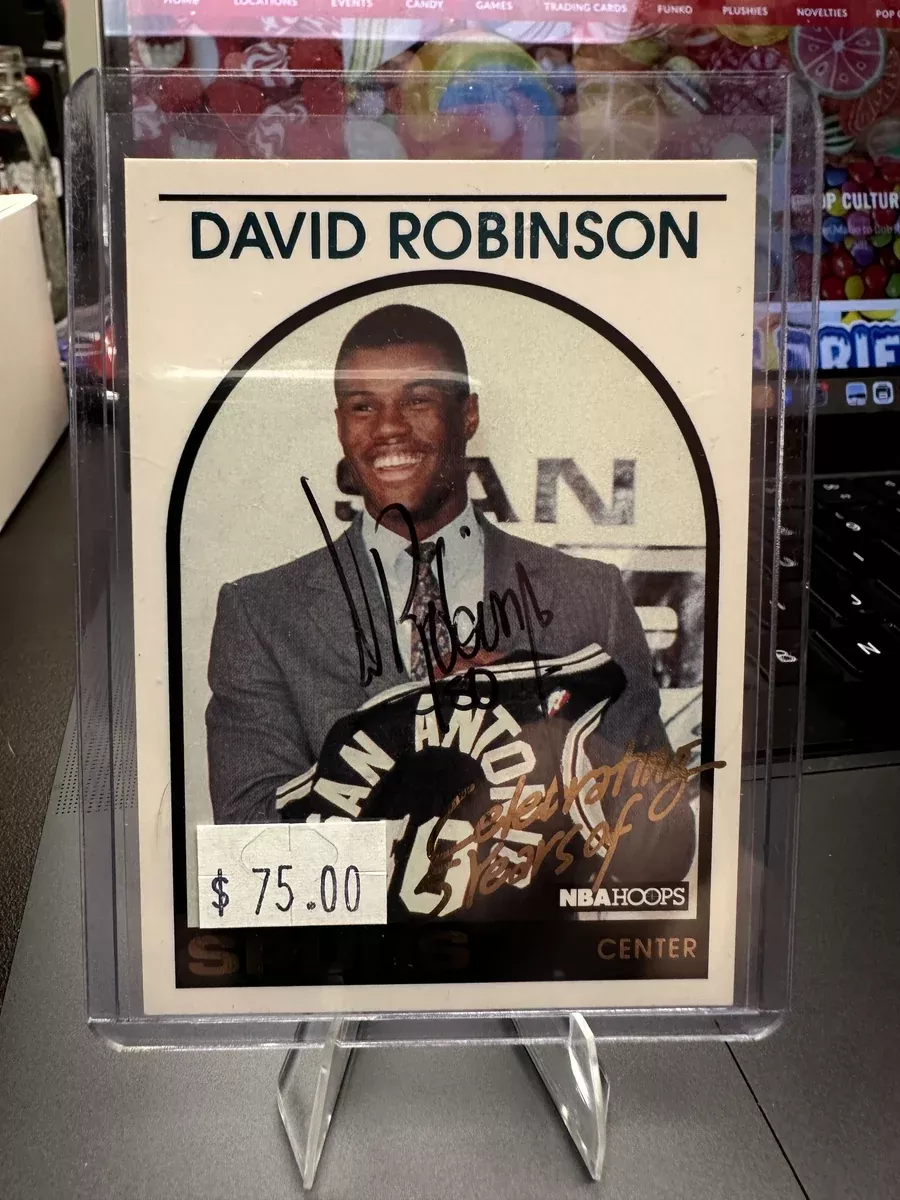 DAVID ROBINSON AUTOGRAPHED 1994-95 NBA HOOPS #DR1 Skybox 5 Year Anniversary