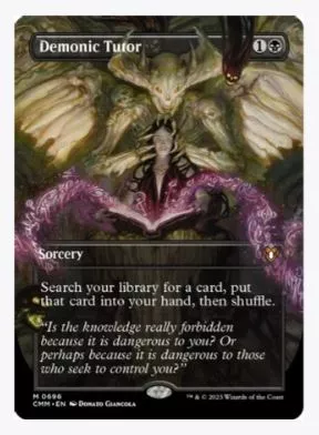 Demonic Tutor (Borderless) - Commander Masters - #0696