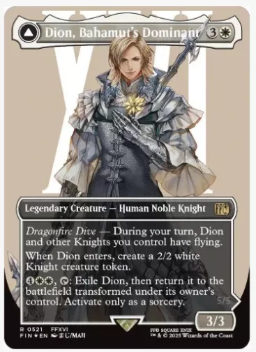 Dion, Bahamut's Dominant (Borderless) (Surge Foil) - Final Fantasy - #0521