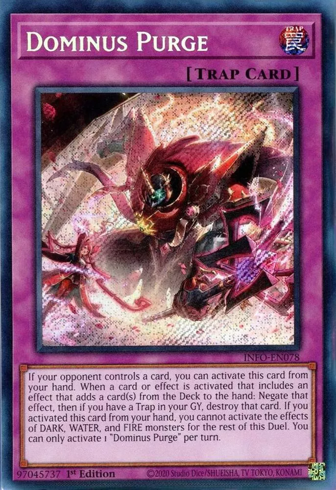Dominus Purge (1st Edition)(Secret Rare) - The Infinite Forbidden - INFO-EN078