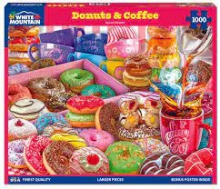 Donuts & Coffee (1869pz) - 1000 Piece Jigsaw Puzzle