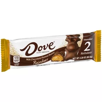 Dove Milk Chocolate Peanut Butter Reindeer - 2.2oz Pouch