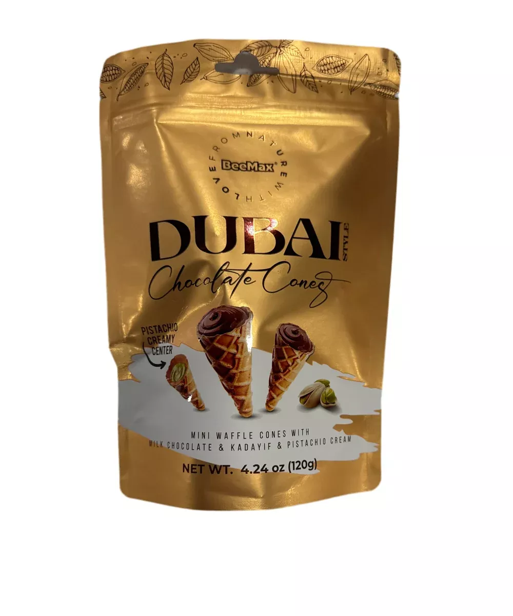 Dubai Milk Chocolate & Pistachio Cream Cones Peg Bag - 4.24oz