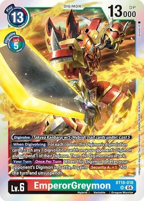 EmperorGreymon - Release Special Booster 2.0 - BT18-018