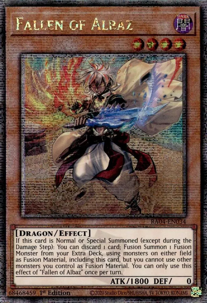 Fallen of Albaz (New Art) (Quarter Century Secret Rare) - Quarter Century Stampede -RA04-EN034