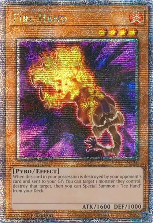 Fire Hand (Quarter Century Secret Rare) - Quarter Century Stampede - RA04-EN24