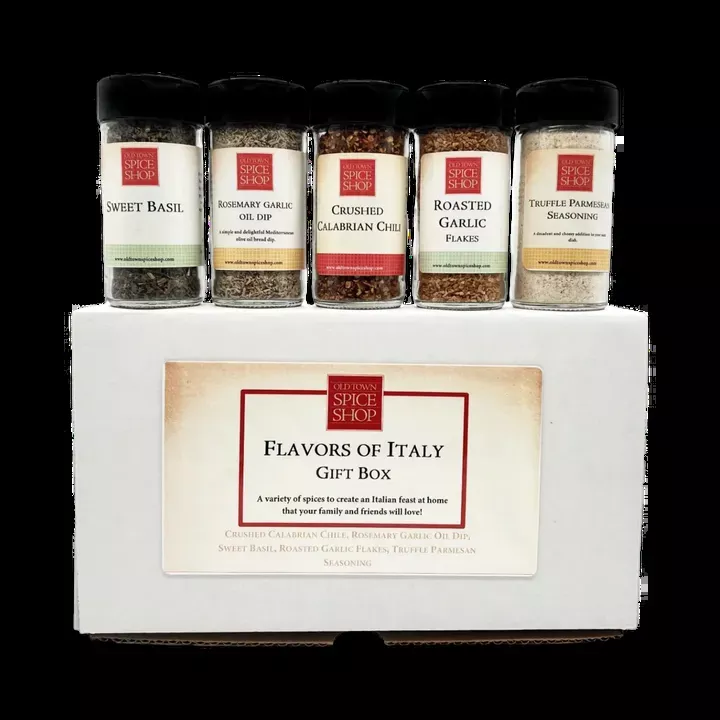 Flavors of Italy Gift Box, Gourmet Spices & Seasoning Set
