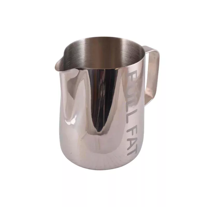 Full Fat Labeled Milk Foaming Jug - Stainless Steel - 600ml