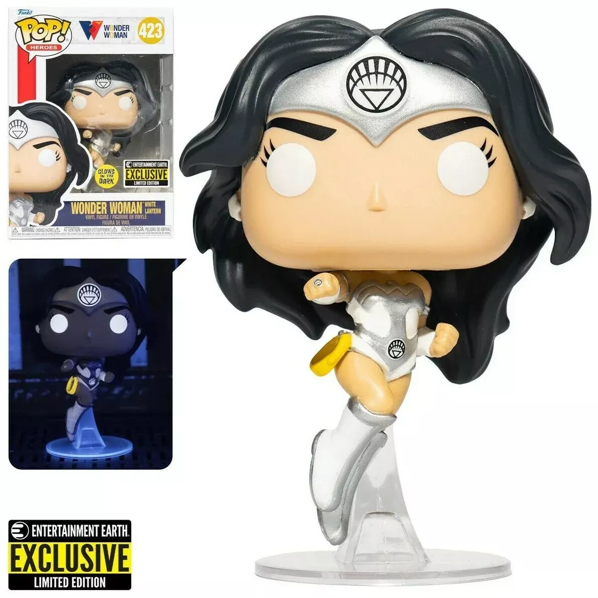 Funko POP! Heroes: Wonder Woman 80th - Wonder Woman White Lantern (Entertainment Earth Exclusive) (Glow in the Dark) #423
