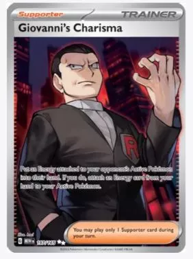 Giovanni's Charisma (Full Art) Scarlet and Violet 151 #197/165