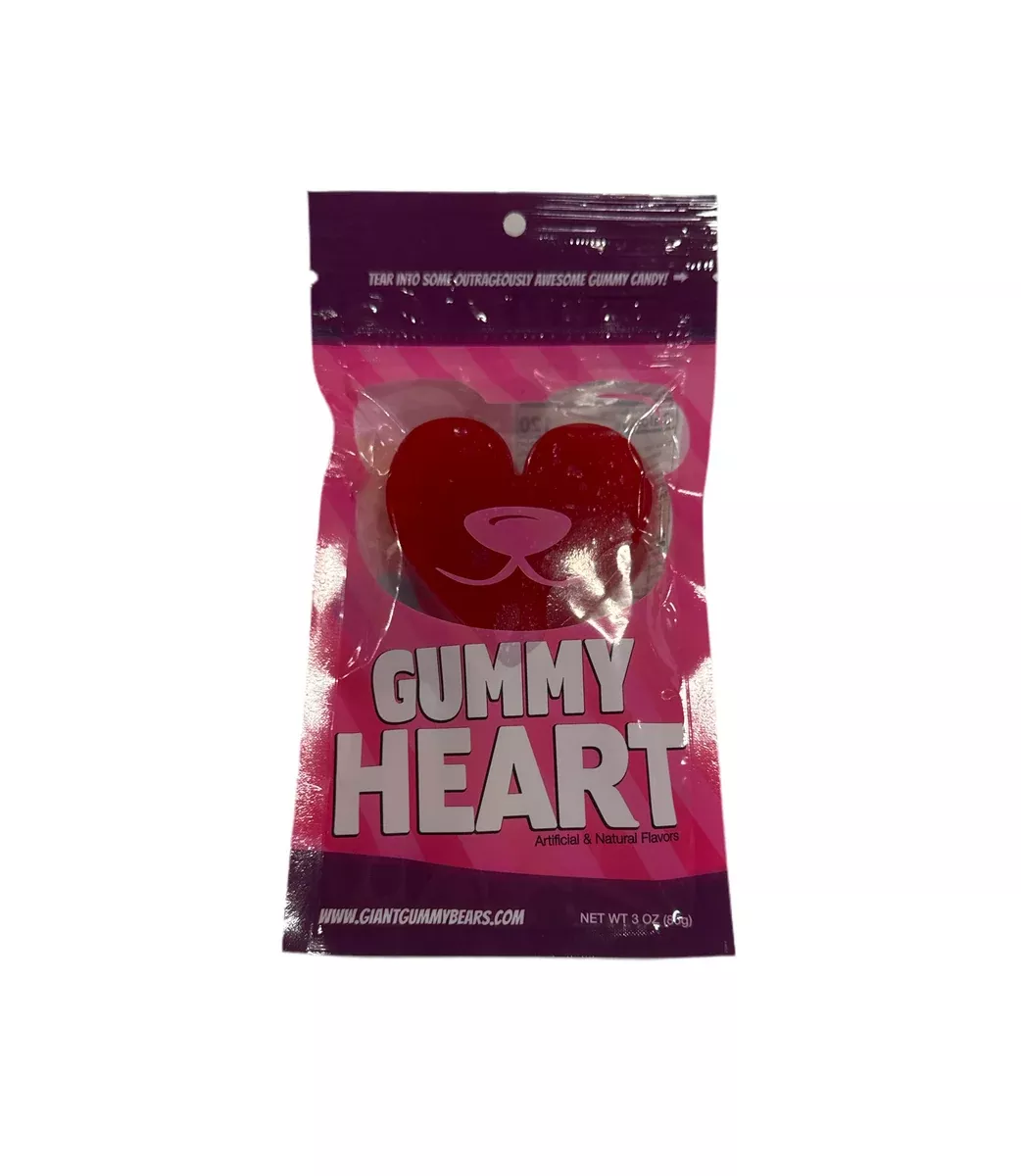 Gummy Heart on a Stick Peg Bag - 3oz