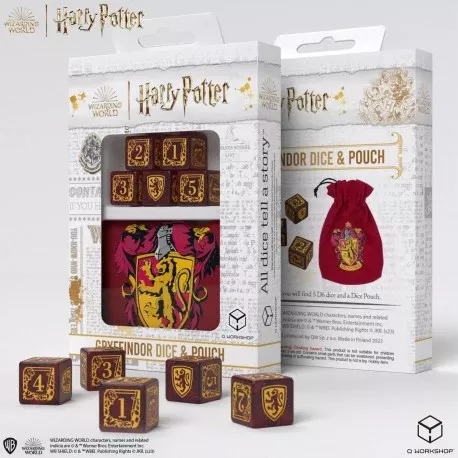 Harry Potter Gryffindor D6 Dice & Pouch Set (OOS)