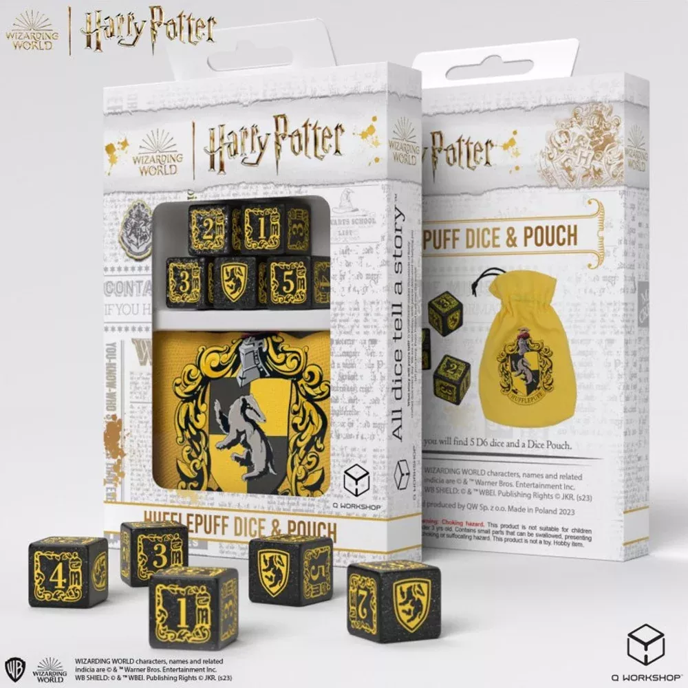 Harry Potter Hufflepuff D6 Dice & Pouch Set (OOS)