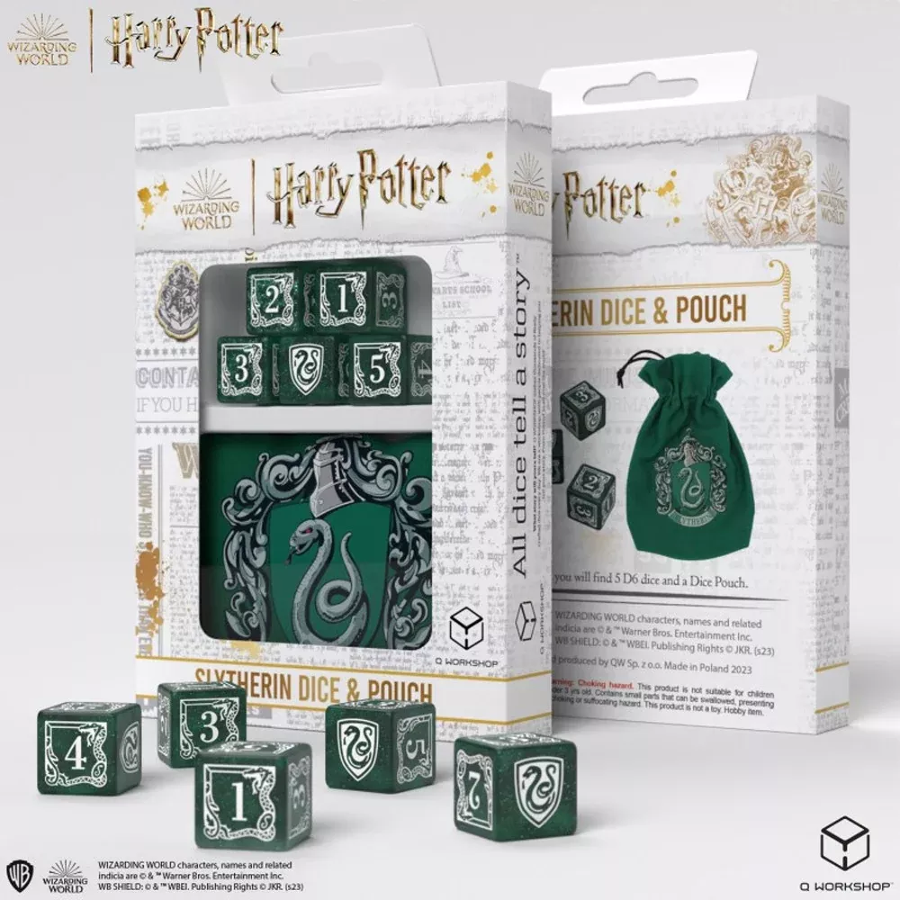 Harry Potter Slytherin D6 Dice & Pouch Set (OOS)