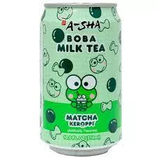 Hello Kitty Keroppi ASHA Matcha Boba Milk Tea 310ml (SNG12)